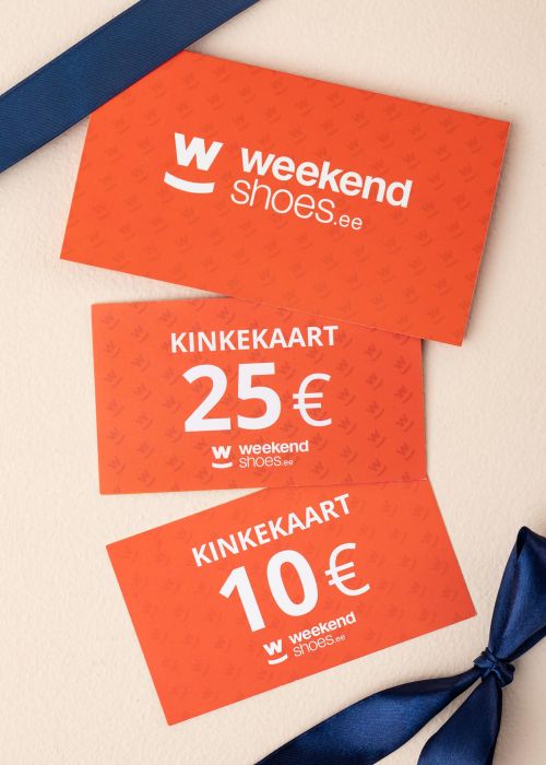Подарочная карта, с номинальной стоимостью 10 евро/ 25 евро действительна в интернет магазинах/простых магазинах